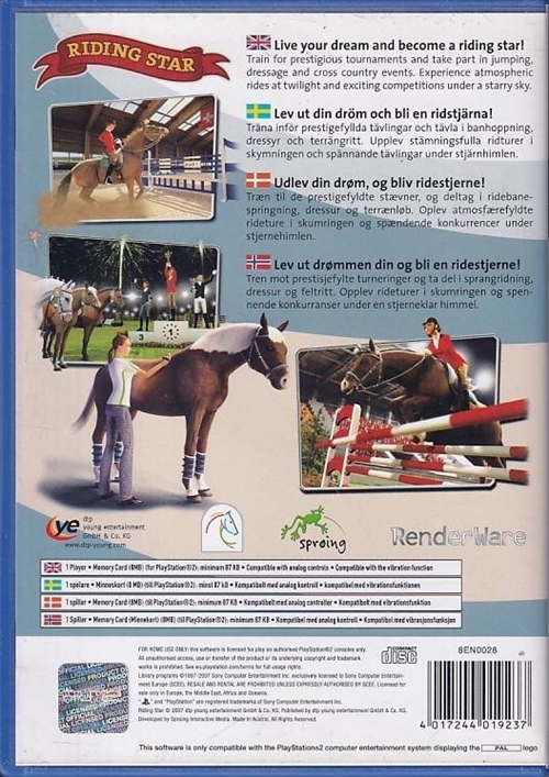 Riding Star - PS2 (B Grade) (Genbrug)